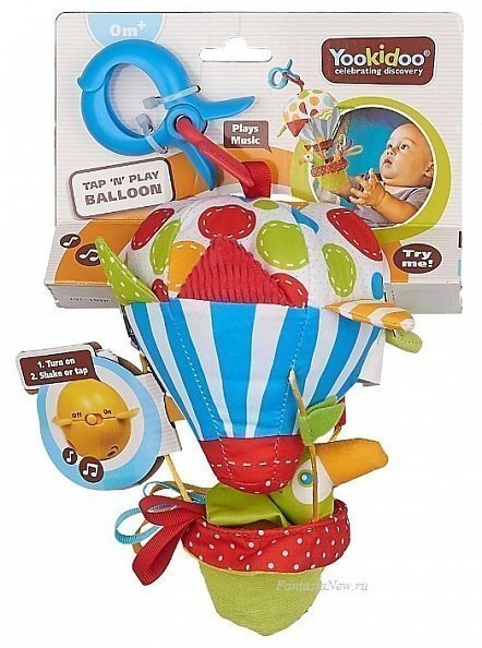 Yookidoo игрушка мягкая музыкальная &quot;Попугай на воздушном шаре&quot;