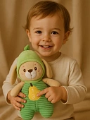 Chicco игрушка говорящая интерактивная мягкая Грушевая Зайка рус/англ/нем