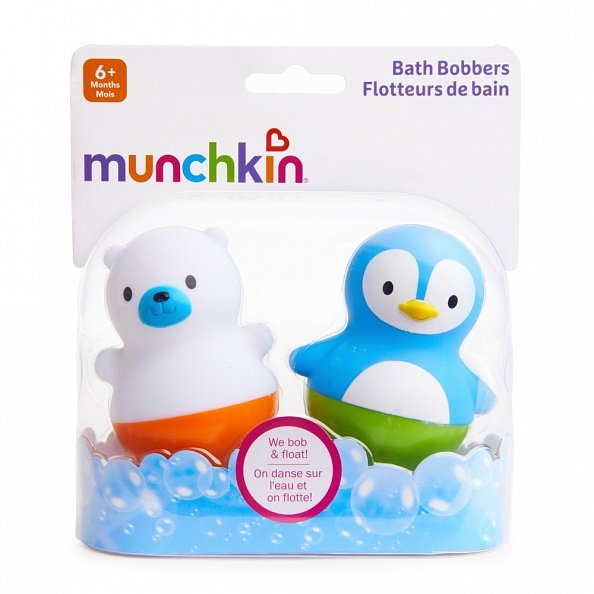 Munchkin игрушки для ванны поплавки Медведь и Пингвин Bath Bobbers™от 6 мес