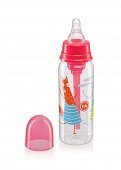 Happy Baby бутылочка с силиконовой соской 250 мл цвет красный