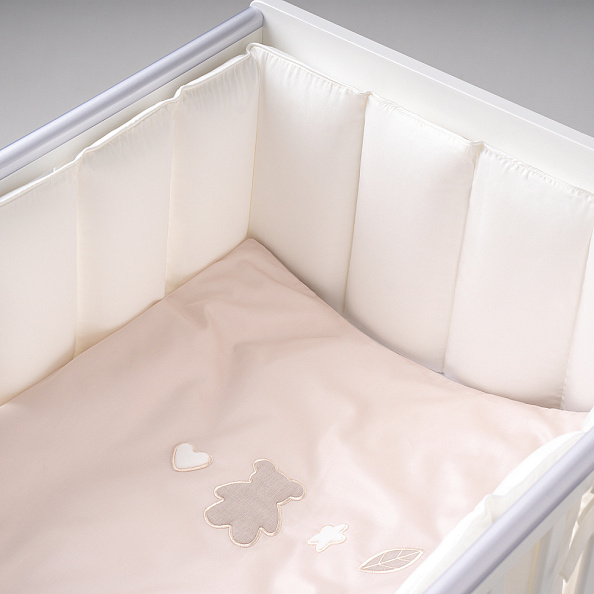 Perina защита для детской кроватки (фенс-бортик) "Sateen Collection" (айвори) - фото  2