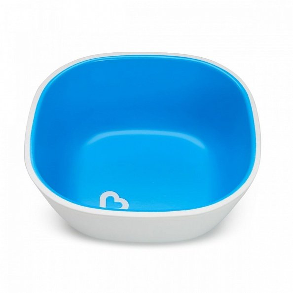 Munchkin тарелки миски детская  Splash™ набор 2шт. с 6 мес., голубая зеленая - фото  4