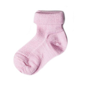 Wool&Cotton носки из шерсти мериноса, розовые 0+