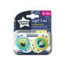 Tommee Tippee соска-пустышка силиконовая ночная Night Time, 18-36 мес., 2 шт. - фото 2