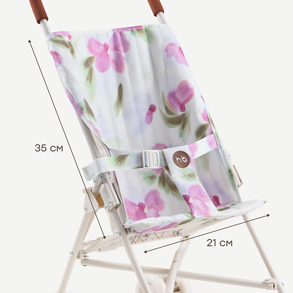 Happy Baby коляска прогулочная для кукол Твиглет (twiglet) сиреневые цветы / lilac flowers - фото  6