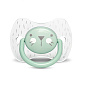 Suavinex пустышка 6 месяцев+ до 18 месяцев с физиологической силиконовой соской Hugge Baby зеленый з - фото 1