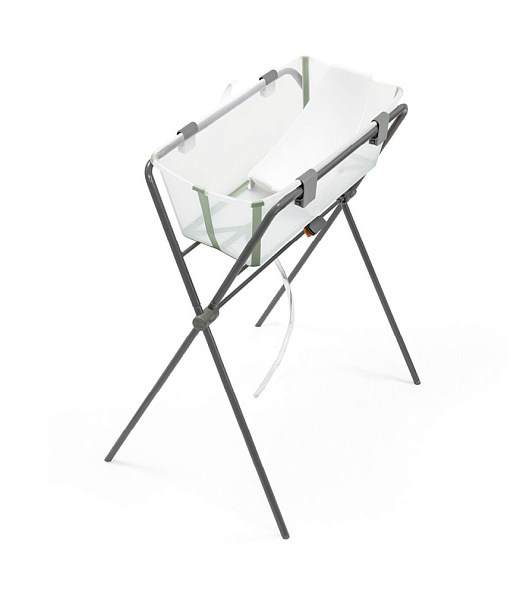 Stokke® Flexi Bath® cкладная ванночка с горкой Transparent Green - фото  4