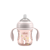 Chicco поильник 4 месяца+ Transition Cup 200 мл розовый