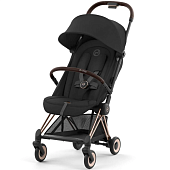 Cybex Коляска Coya Rosegold Sepia Black с дождевиком и бампером
