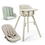 Elodie Grace стульчик + сиденье для новорожденного Vanilla White+ вкладыш Mineral Green - фото 1