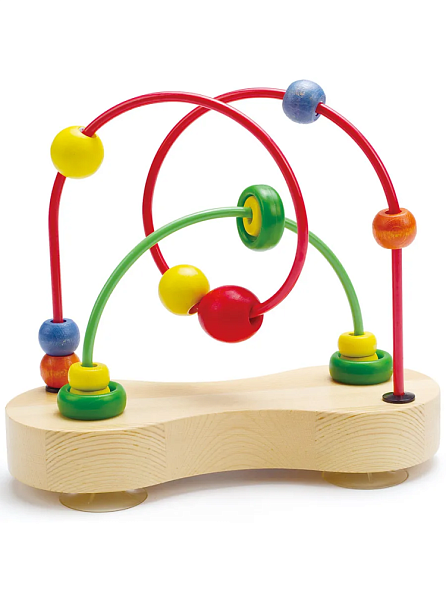 Hape лабиринт деревянный, цветные шарики - фото  1