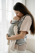 BABYROX рюкзак-переноска Comfort 3D Mesh + нагрудник, серебряный