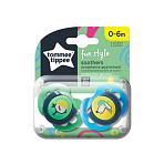 Tommee Tippee соска-пустышка силиконовая Fun Style, 0-6 мес., 2 шт.