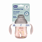 Chicco поильник 4 месяца+ Transition Cup 200 мл розовый