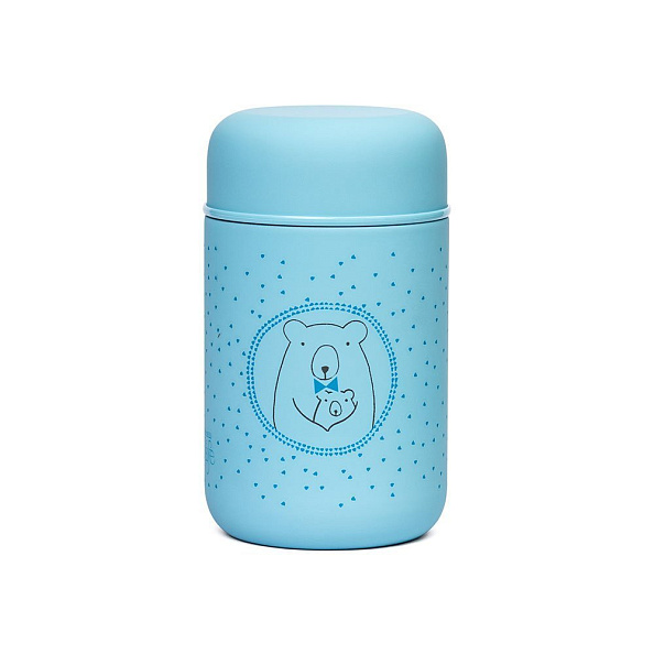 Suavinex термос для еды 350 мл Meaningful Life голубой - фото  1