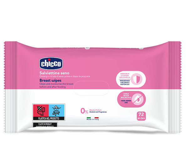 Chicco салфетки для груди очищающие 72 листа - фото  1