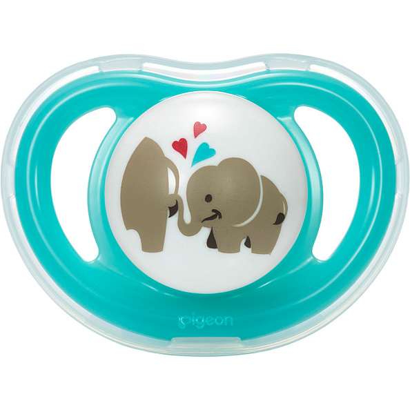 Pigeon пустышки MiniLight &quot;Ракета Слоники&quot; 6+ мес., 2 штуки - фото  3