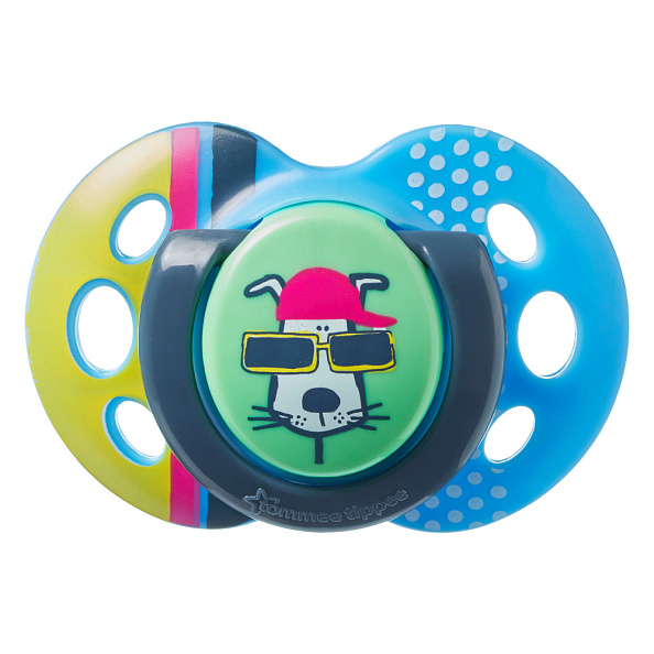 Tommee Tippee соска-пустышка силиконовая Fun Style для мальчиков, 18-36 мес., 2 шт. - фото  3