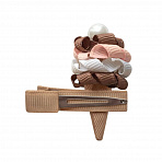 Milledeux Заколка-зажим "Мороженое", коллекция "Candy", клубничный с ванильно-шоколадным