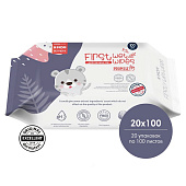 K-MOM Набор из 20 упаковок, салфетки влажные 100 листов 0+ First Wet Wipes Promise 