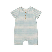 Babybu комбинезон укороченный RAIN FOREST SKINNY STRIPE 100% органический хлопок цвет белый