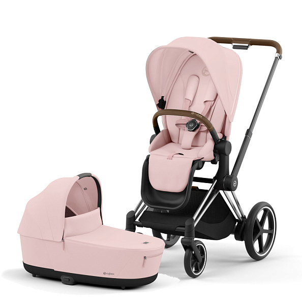 Cybex Priam IV Коляска 2 в 1 Chrome Brown / Peach Pink - фото  1