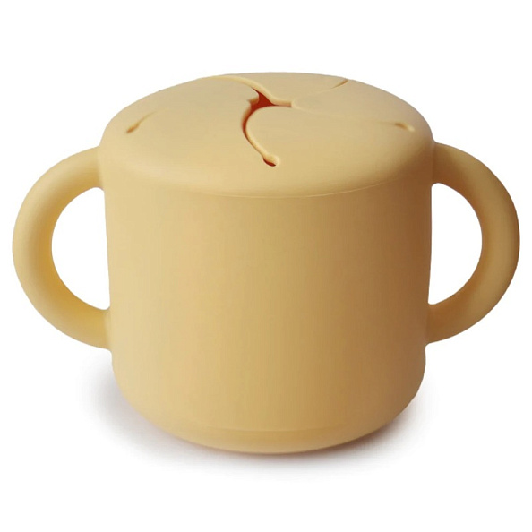 MUSHIE чашка для снэков силиконовая Pale Daffodil - фото  1