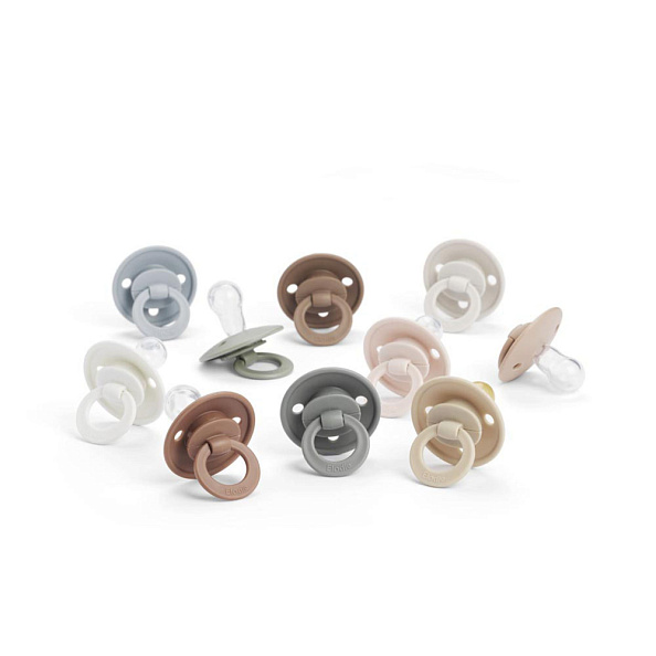 Elodie пустышка от 3 месяцев Retro Binky Bundle силиконовая 2 шт.- Pure Khaki  - фото  5