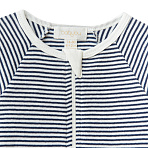 Babybu комбинезон на молнии Navy Melange Stripe 100% Органический хлопок