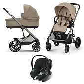 Cybex Коляска 3в1 Balios S Lux TPE  Almond Beige NEW 2025