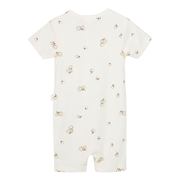 Babybu укороченный комбинезон на молнии  Vanilla Cottonbud 100% Органический хлопок - фото  3
