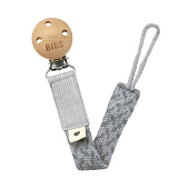 BIBS держатель для пустышки Paci Braid, Cloud/Iron
