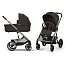 Cybex Коляска 2в1 Balios S Lux TPE Chocolate Brown в комплекте со спальным блоком CotS и дождевиками