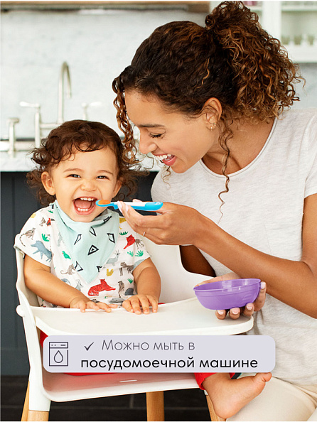 Munchkin набор мисок Love-a-Bowls™ с крышками и 2 ложечки. 6+ - фото  7