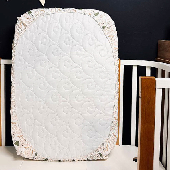 OLANT BABY пеленка на резинке 100х70 см Pear with me LOVE - фото  6