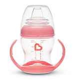 Munchkin обучающий поильник-чашка Gentle™ с ручками розовый (прозрачный) 4+ 120мл. 