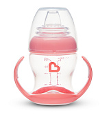 Munchkin обучающий поильник-чашка Gentle™ с ручками розовый (прозрачный) 4+ 120мл. 