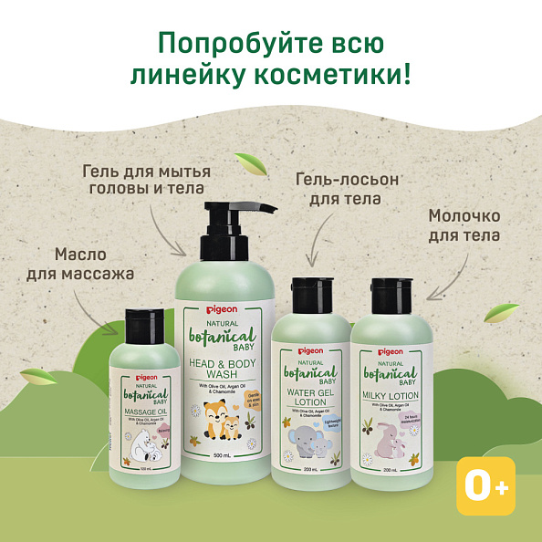 Pigeon гель-лосьон для тела увлажняющий Natural Botanical 200мл - фото  7