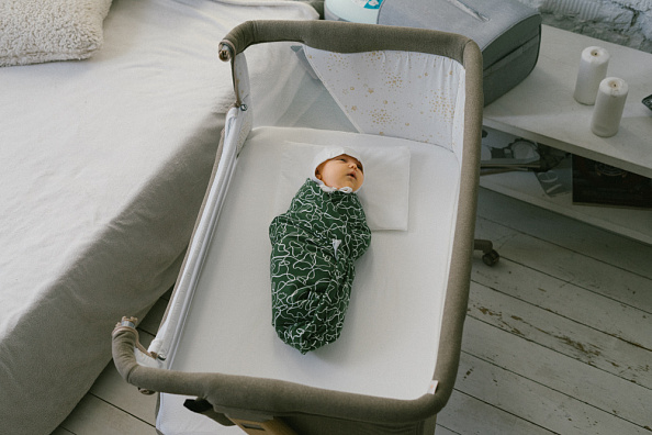 JANE кровать приставная 0+ с комплектом постельного белья Baby Side, Glitter Nature Edition - фото  3