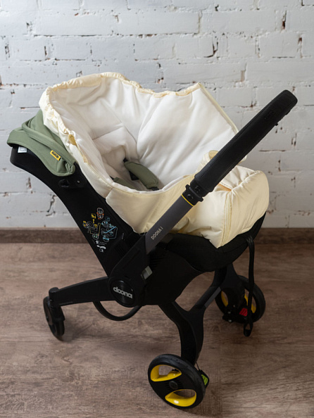 OLANT BABY конверт Siberia Mini в автокресло и коляску молочный - фото  6