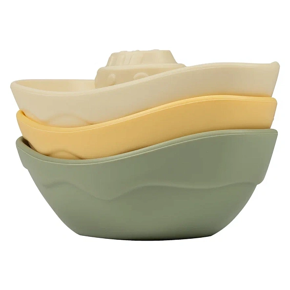 Edda игрушка для ванны Кораблики набор 3 штуки Шалфей - фото  1