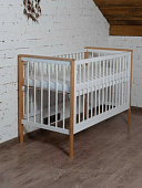 OLANT кровать приставная Элвис (Elvis) белый/бук