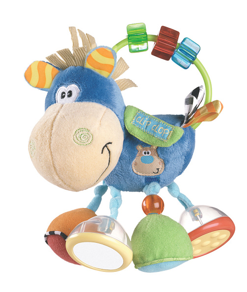 Playgro игрушка-погремушка Ослик голубой