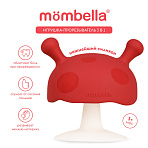 Mombella прорезыватель Грибочек силиконовый, красный