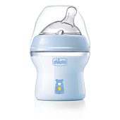 Chicco бутылочка пластиковая 150 мл Natural Feeling, голубая 