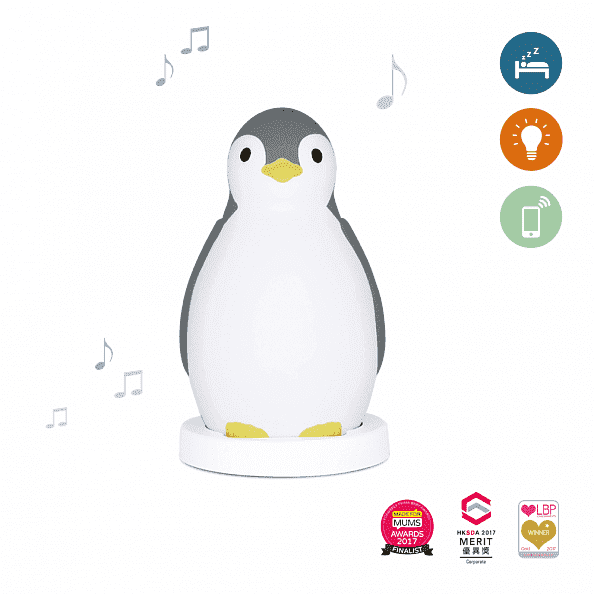 Zazu колонка+будильник+ночник беспроводная Пингвинёнок Пэм серый  - фото  9