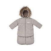 Happy Baby комбинезон-трансформер детский с натуральной опушкой beige 