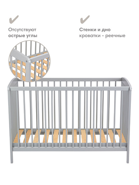 OLANT кровать + матрас Сова (Sova) серый - фото  7