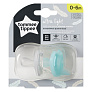Tommee Tippee соска-пустышка силиконовая Ultra-Light, 0-6 мес., 2 шт. - фото 3