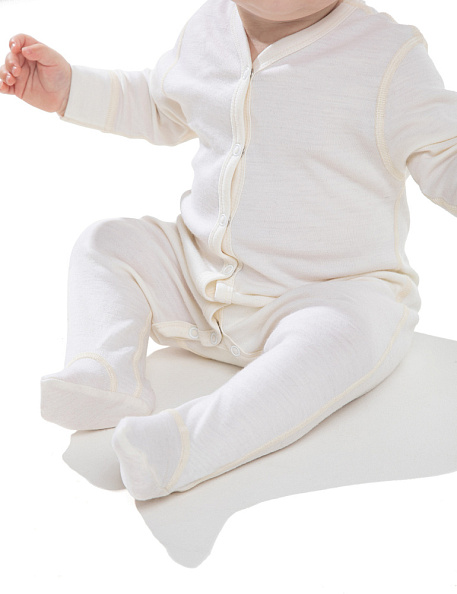 NORVEG комбинезон 100% шерсть Soft Baby цвет молочный - фото  3